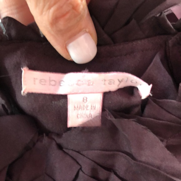 Rebecca Taylor Pleated Ruffle Neck Blouse - Picture 8 of 12